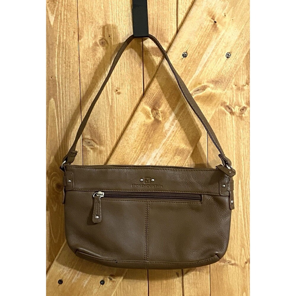 Stone Mountain Leather Shoulder Bag Purse Small Brown